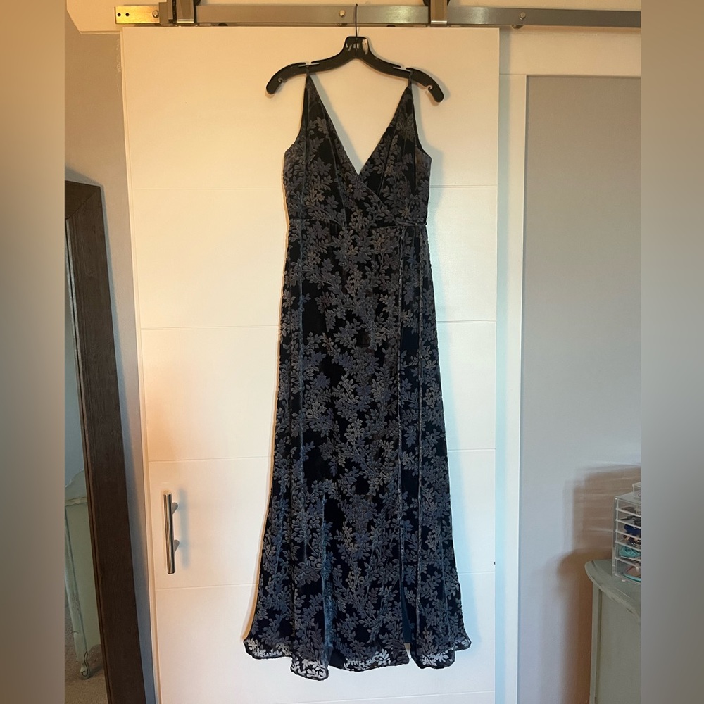 Jenny Yoo Selma Burnout Velvet Dress Size 10